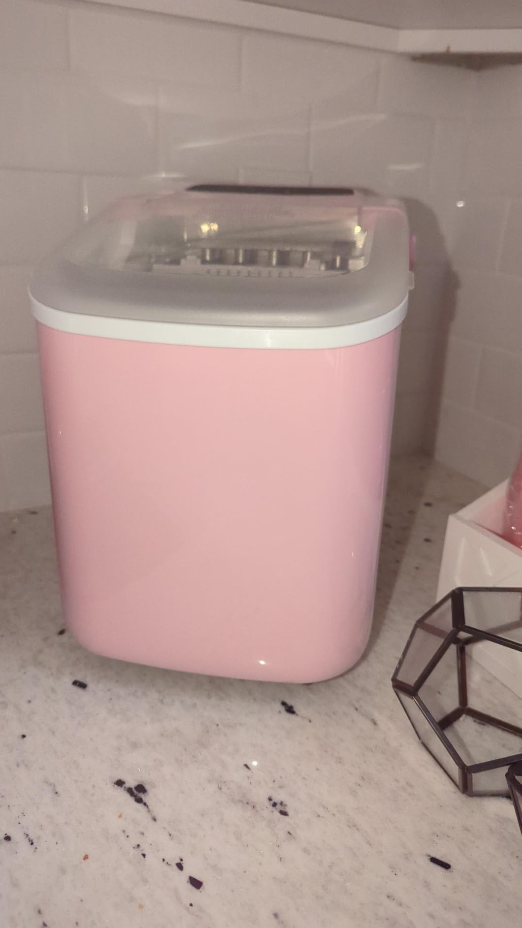 DUMOS Ice Maker Countertop, Ice Machine with Portable Handle, Basket and Scoop, 26lbs Daily, 9 Bullet Cubes in 6-8 Mins, Auto-Cleaning for Home, Kitchen, Office, Outdoors, RV Camping customer photo 2