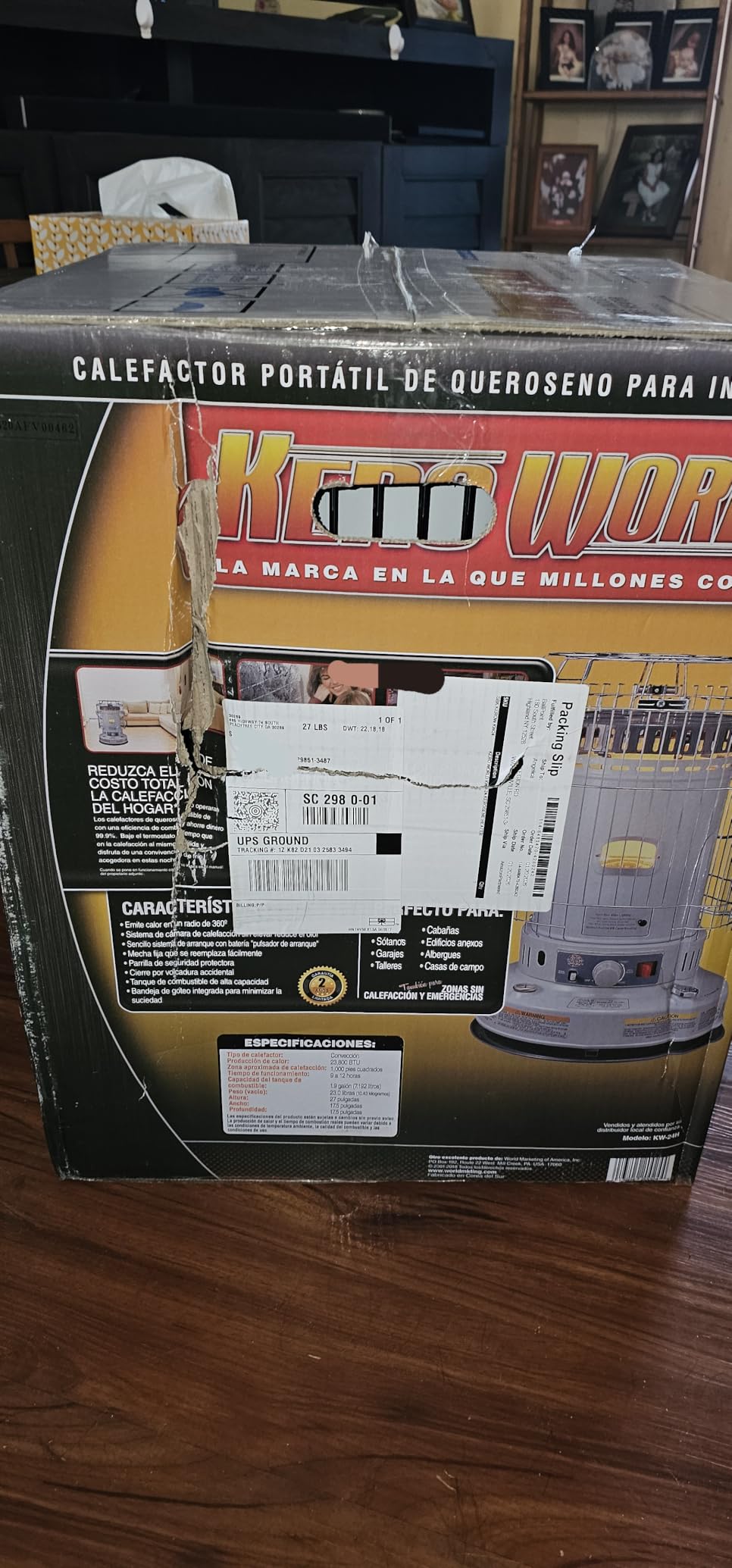 Comfort Glow Indoor Kerosene Convection Heater, 23,800 BTUs, Grey - KW-24J | Heater for Winter Emergencies, 360 Degree Heating Radius, Heats up to 1,000 sq. ft., Operates up to 12 Hour on One Tankful customer photo 1