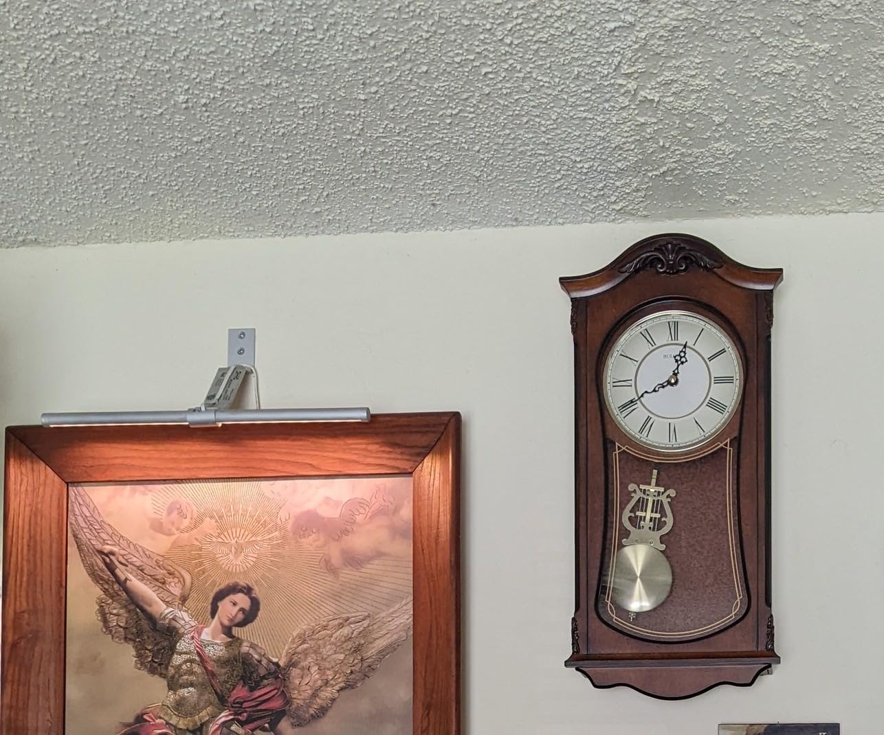 Bulova Clocks C3542 Cranbrook Wall Mount Analog Wooden Chiming Clock, Brown customer photo 2