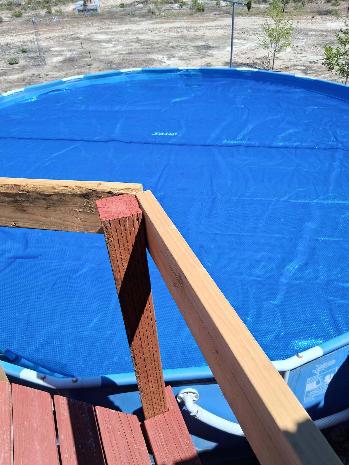 INTEX 28015E Solar Pool Cover: for 18ft Round Easy Set and Metal Frame Pools - Insulates Pool Water - Reduces Water Evaporation - Keeps Debris Out - Reduces Chemical Consumption customer photo 1