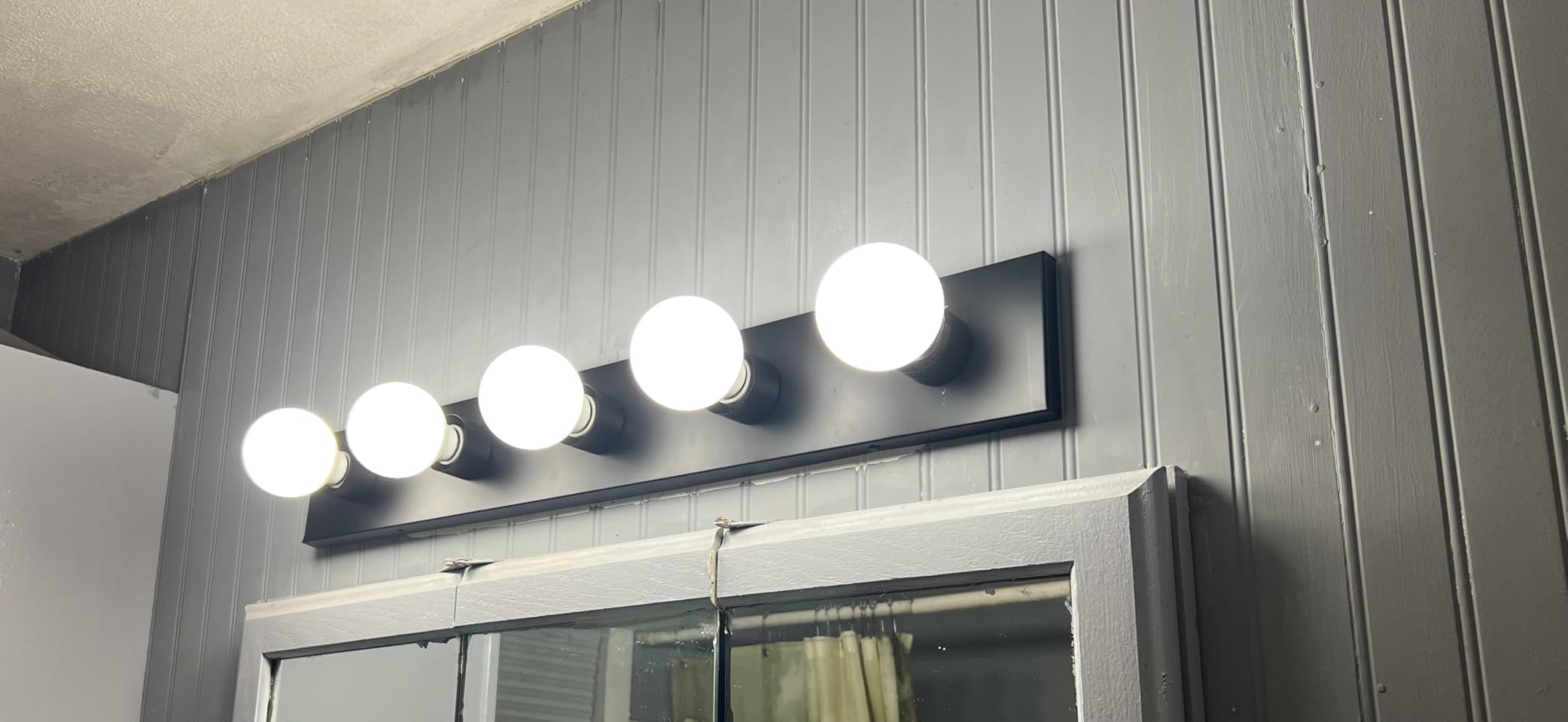 Design House Vanity Lighting, Steel Construction, 4 Vanity Lights, Dimmable, Uses Four 60W Bulbs, Polished Chrome, 24.0 in. W x 4.3 in. H x 2.0 in. D, 500892 customer photo 1