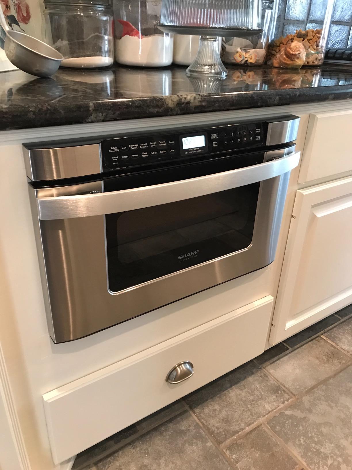 Sharp KB6524PSY 24 in. 1.2 cu. ft. Built-In Microwave Drawer Oven | 950 Watt, Angled Touch Control Panel, Stainless Steel customer photo 1