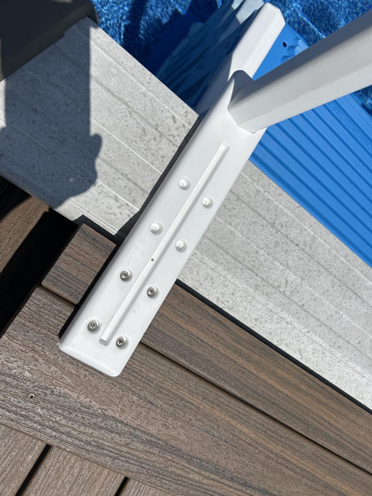 Confer Plastics Step-1X: Sturdy Above Ground Entry System with Dual Handrails and Slip-Resistant Steps, Easy Installation, Supports up to 400 lbs - Proudly Made in USA. Warm Grey with Grey Treads customer photo 1