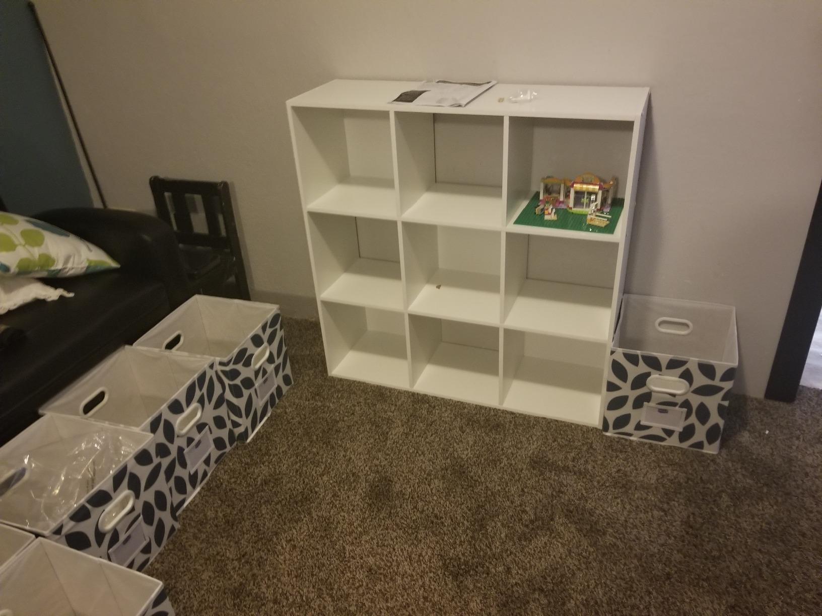 ClosetMaid Cubeicals 6 Cube Storage Shelf Organizer Bookshelf, Stackable, Vertical or Horizontal, Easy Assembly, Wood, White Finish | Stackable Hardware for Office, Home and Closet, White customer photo 2