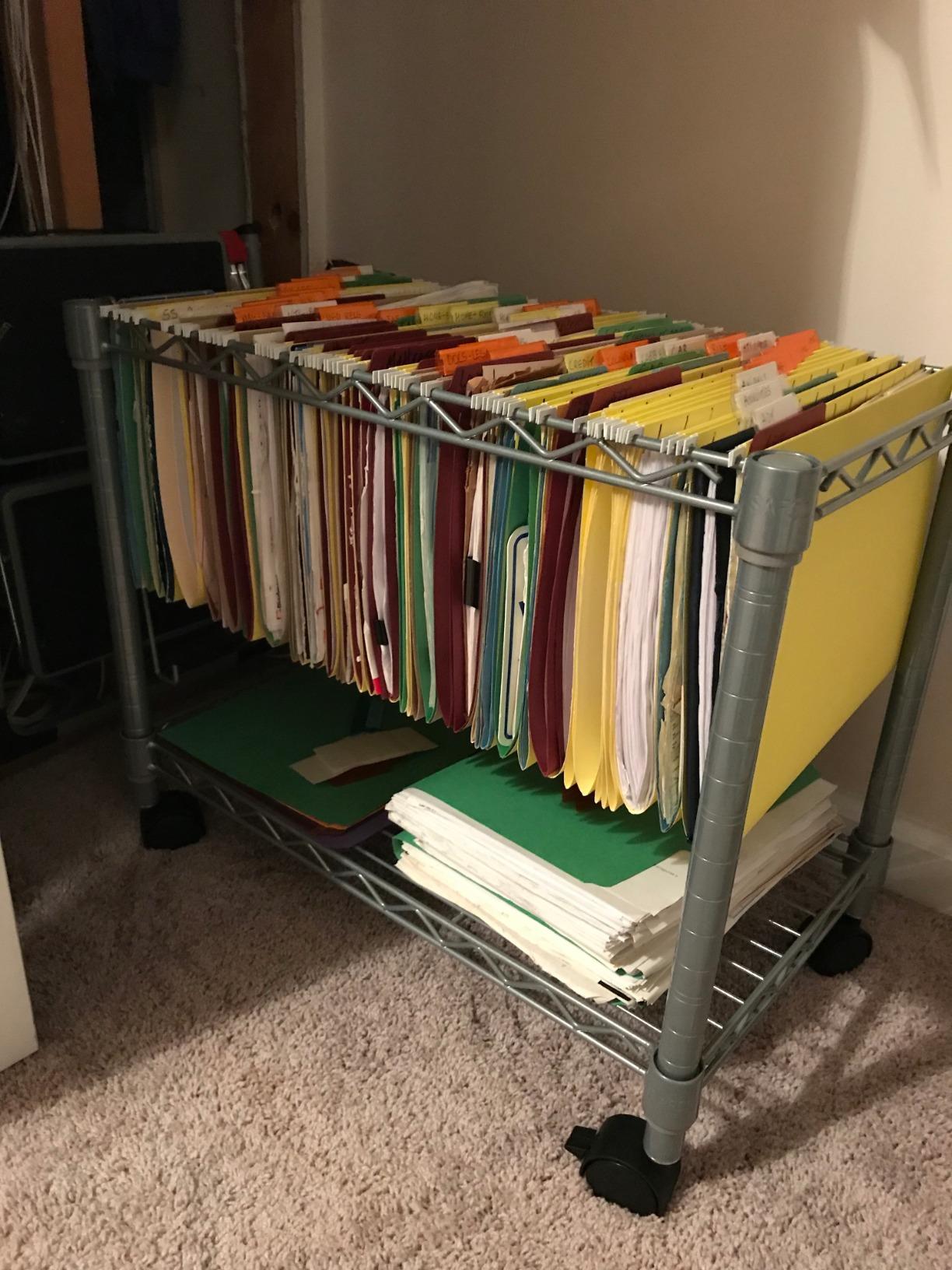 Safco Rolling Cart, Fits Letter and Legal-Size Hanging Folders, Mobile File Storage, Steel, Black customer photo 1