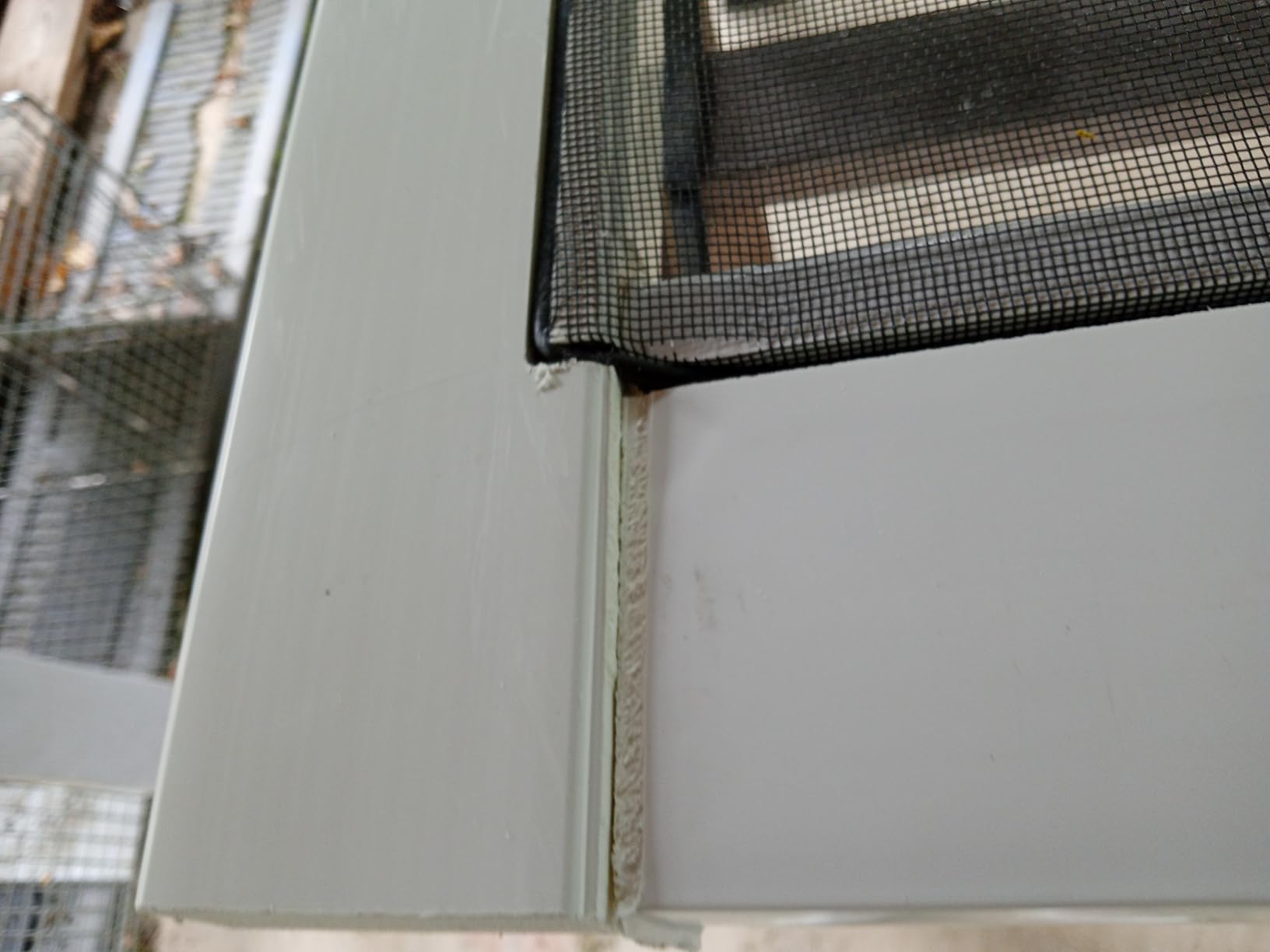 Waccamaw 32 in. Vinyl White Screen Door with Hardware customer photo 1