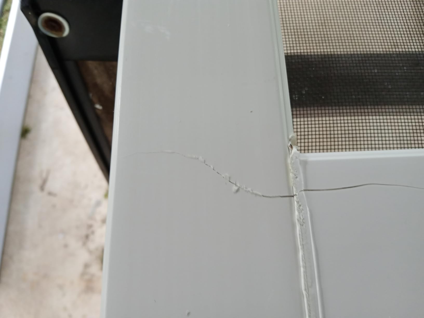 Waccamaw 32 in. Vinyl White Screen Door with Hardware customer photo 2