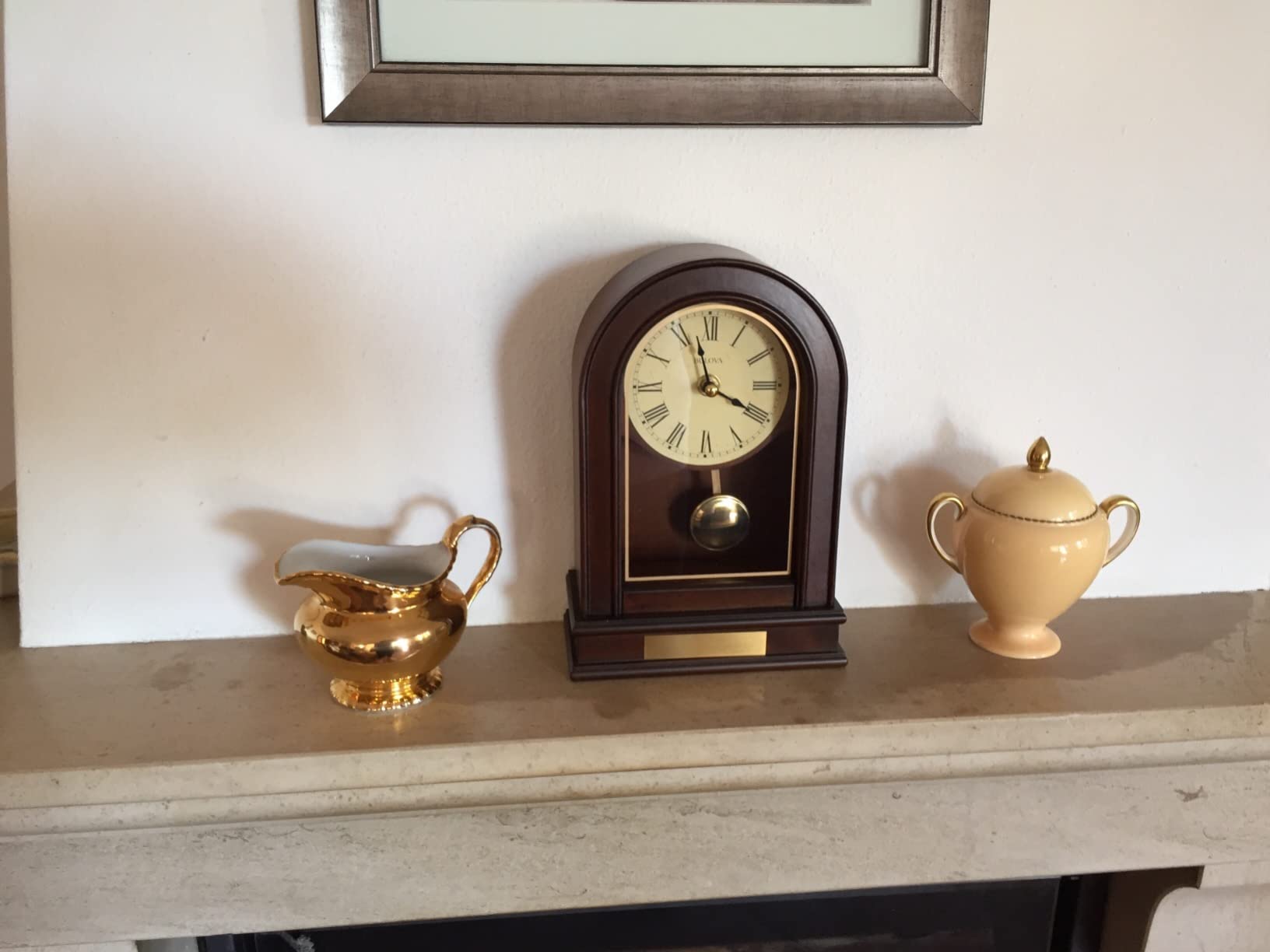 Bulova B7467 Hardwick Mantel Clock | Traditional Hardwood Case with Walnut Finish | Roman Numerals | Elegant Timepiece for Home or Office customer photo 2