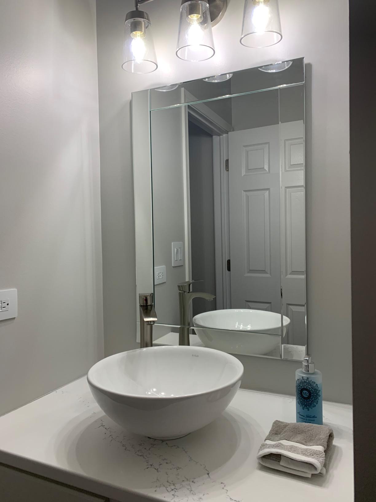 KRAUS Elavo Round Vessel White Porcelain Ceramic Bathroom Sink, 16 inch KCV-141 customer photo 1