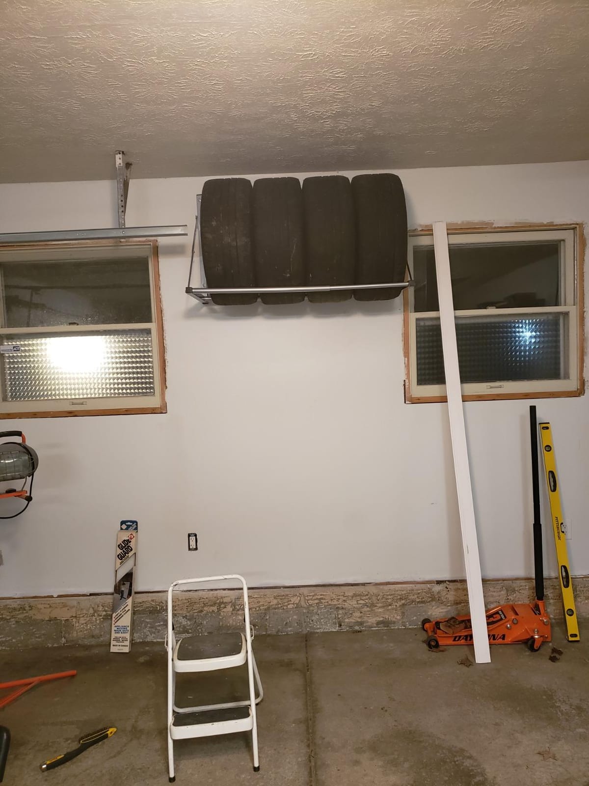 HyLoft Model 01012 Tire-Loft Multi Tire Storage System Rack, Adjustable Width of 36 Inches to 48 Inches, Holds Up To 375 Pounds, Red customer photo 2