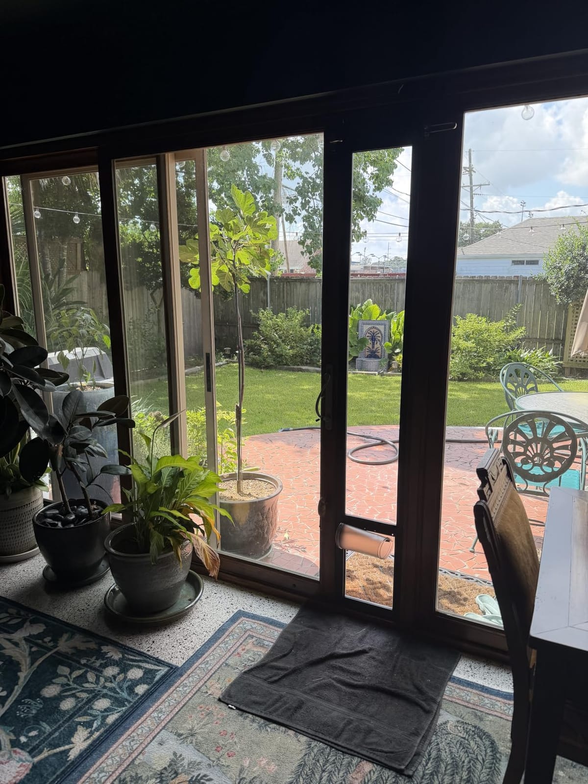 PetSafe Sliding Glass Pet Door, 1 Piece, Large Dogs to 100 lbs, White | Adjustable Height 75 7/8 to 80 11/16 Inches, No-Cut DIY Install into Existing Track, Magnetic Flap, Durable Aluminum Frame customer photo 2