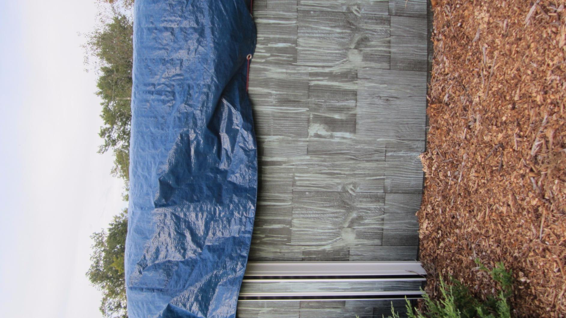 Robelle 24 ft Heavy Duty Super Winter Pool Cover for Above Ground Pools | Blue Above Ground Pool Cover, 4 ft Overlap (28ft Cover Size), Solid 8 x 8 Scrim, 2.36 oz/yd2, 10-Year Warranty, Style: 3524-4 customer photo 2