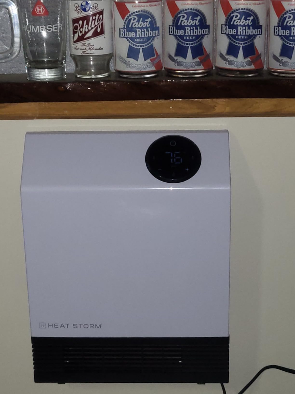 Heat Storm Deluxe Space 1000 Watt Infrared Wall Mount Electric Heater, White customer photo 2