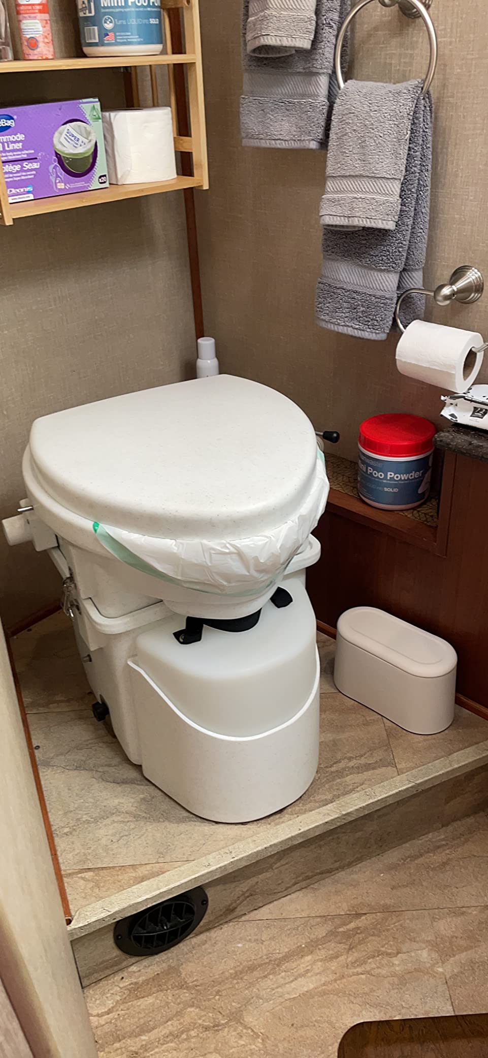 Nature's Head Self Contained Composting Toilet with Close Quarters Spider Handle Design customer photo 1