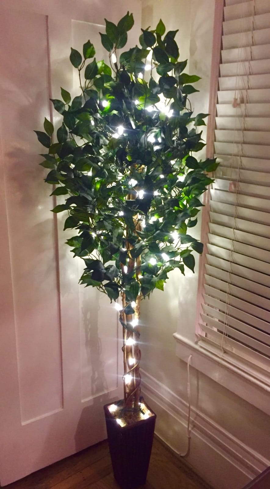 Nearly Natural 6ft Ficus Tree with Bamboo Planter customer photo 2
