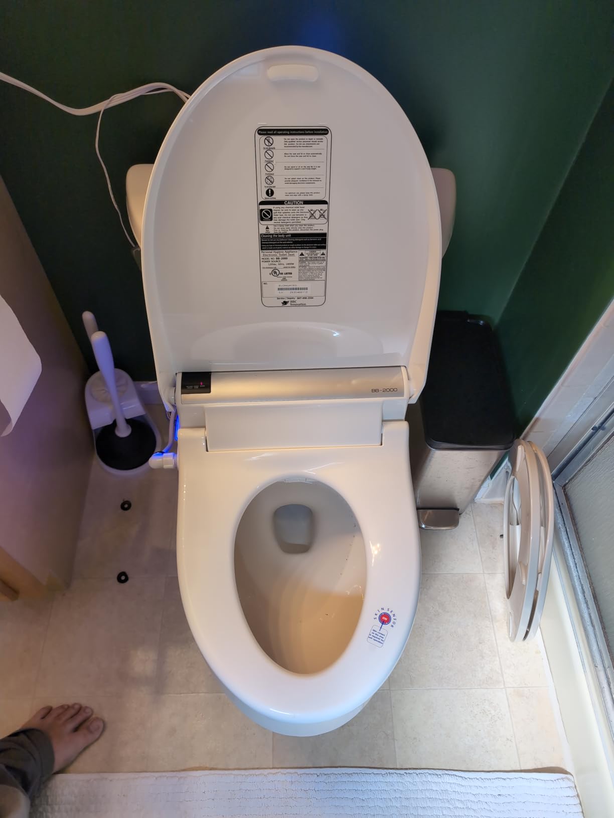 Bio Bidet BB2000 Bliss Electric Bidet Toilet Seat, Warm Water with Air Dryer, Heated Seat with Sensor and Slow Close Lid, Night Light, Remote Control, Elongated, White customer photo 2