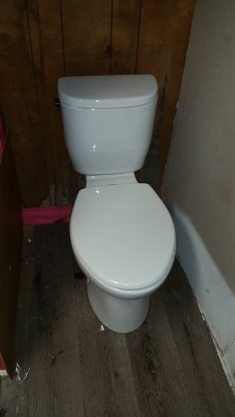 TOTO Entrada Two-Piece Elongated 1.28 GPF Universal Height Toilet, Cotton White - CST244EF#01 customer photo 1