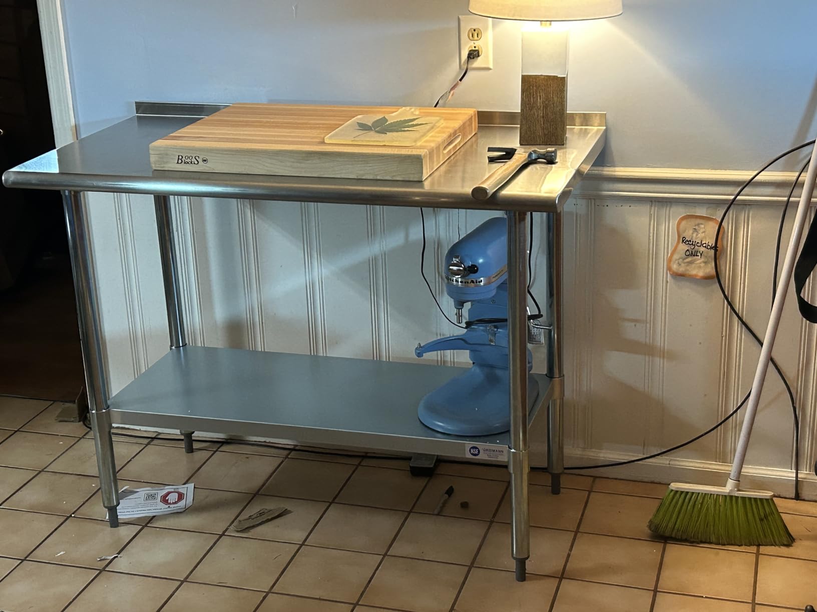 GRIDMANN Stainless Steel Kitchen Prep Table 72 x 30 Inches with Backsplash & Under Shelf, NSF Commercial Work Table for Restaurant and Home customer photo 1