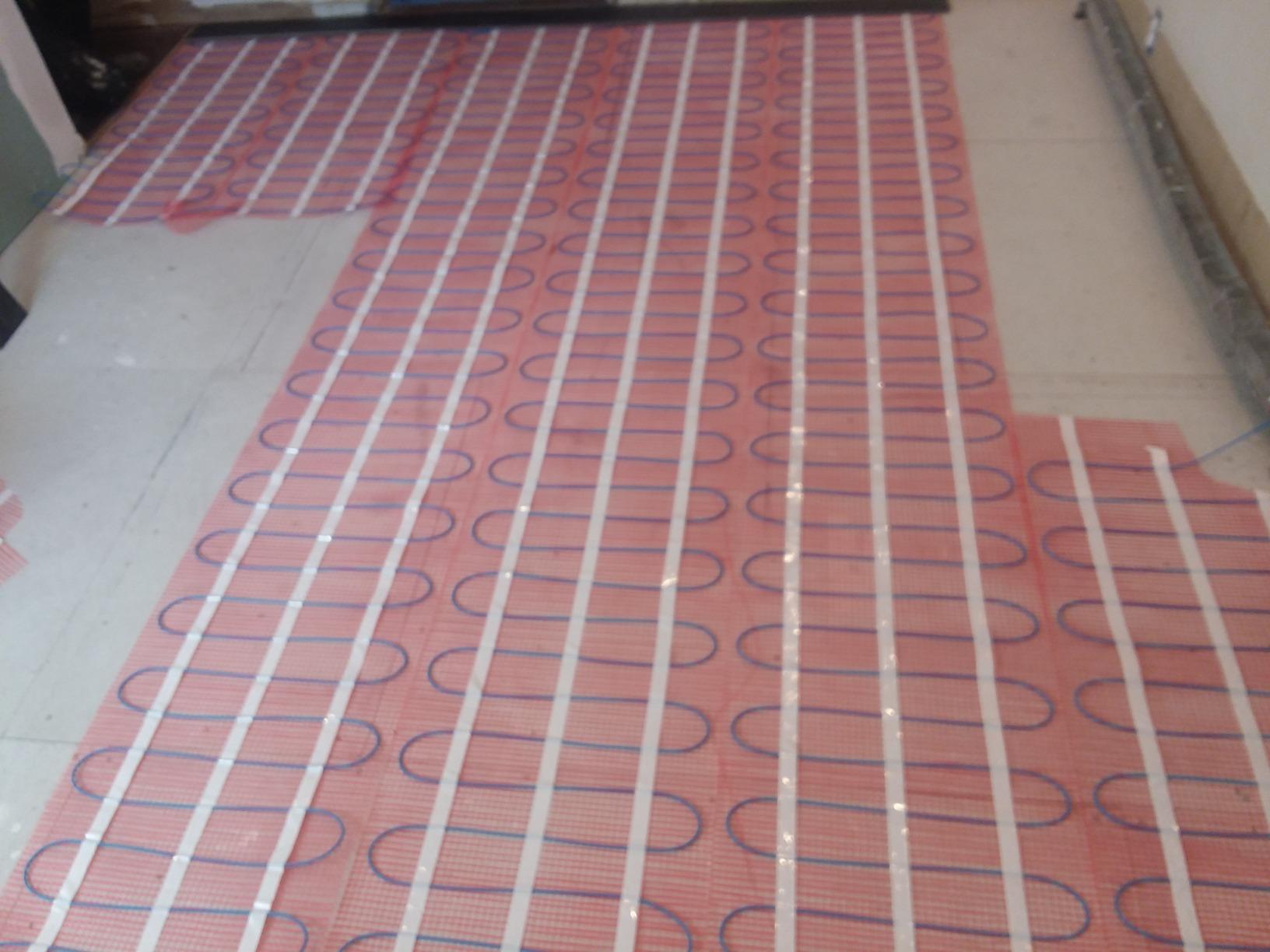 20 sqft Heating Mat System, 120V Electric Radiant Floor Heating System for Tile and Stone with Floor Sensing Thermostat Aube TH115-AF-120S customer photo 2