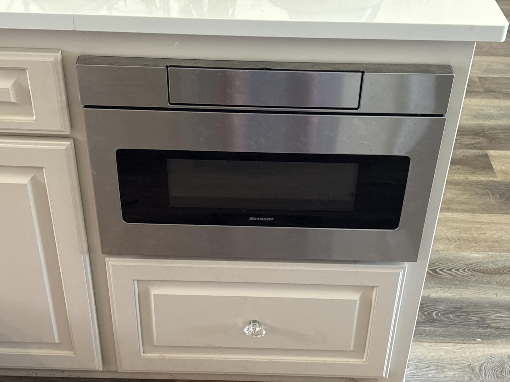 Sharp SMD2470ASY 24 in. 1.2 cu. ft. Built-In Microwave Drawer Oven | 950 Watt, Concealed Control Panel, Digital LCD Display customer photo 2
