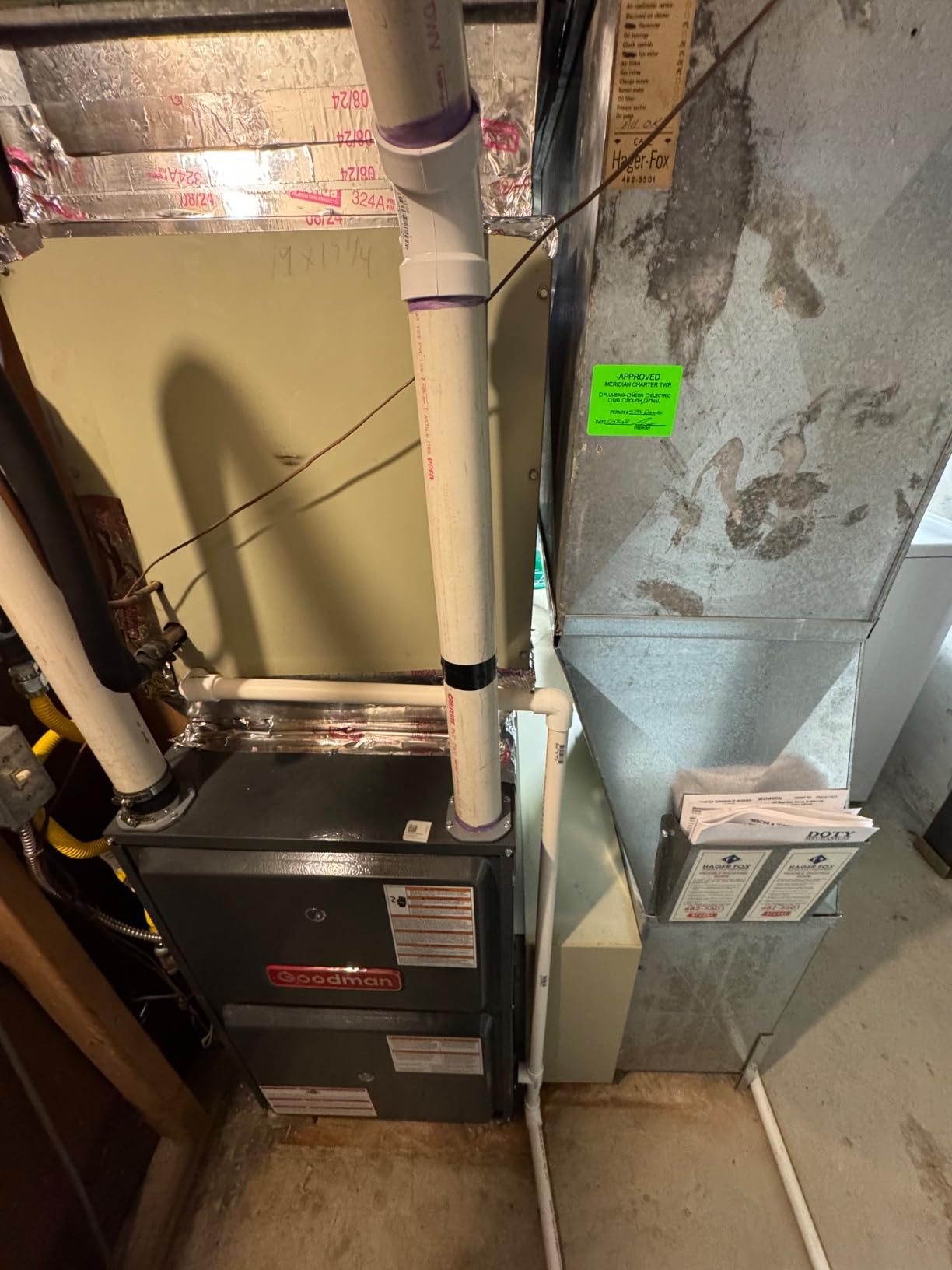 Goodman 96% AFUE Two Stage Upflow/Horizontal Multi-Speed 100k BTU Low NOx Natural Gas Furnace (GR9T961004CN) customer photo 1