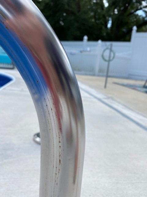 Aqua Select 3 Step Stainless Steel Pool Ladder | 250 Pound Capacity | with Non-Slip Plastic White Steps | Entry and Exit System for Inground Swimming Pools | 1.9 Inch Outer Diameter customer photo 2