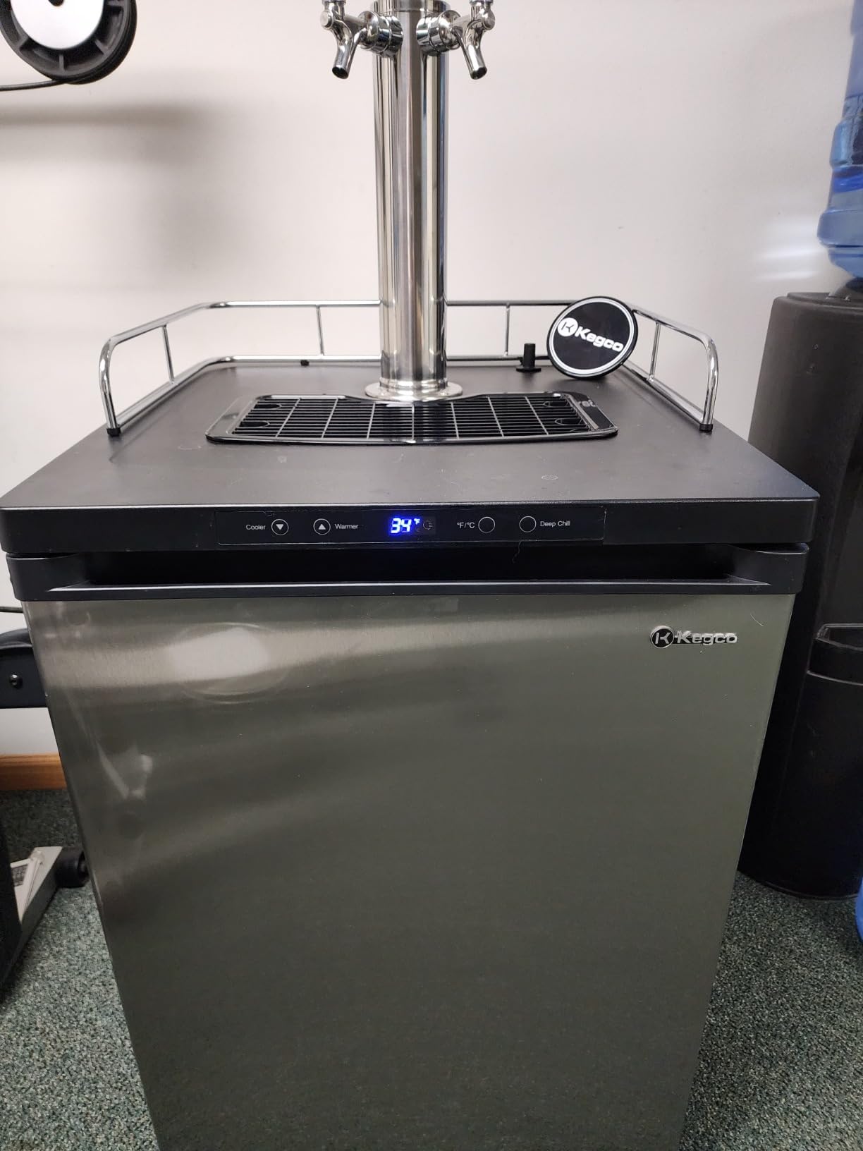 Kegco HBK309S-3 Full-Size Digital Homebrew Kegerator Triple Faucet Ball Lock Keg Dispenser, Stainless Steel customer photo 2