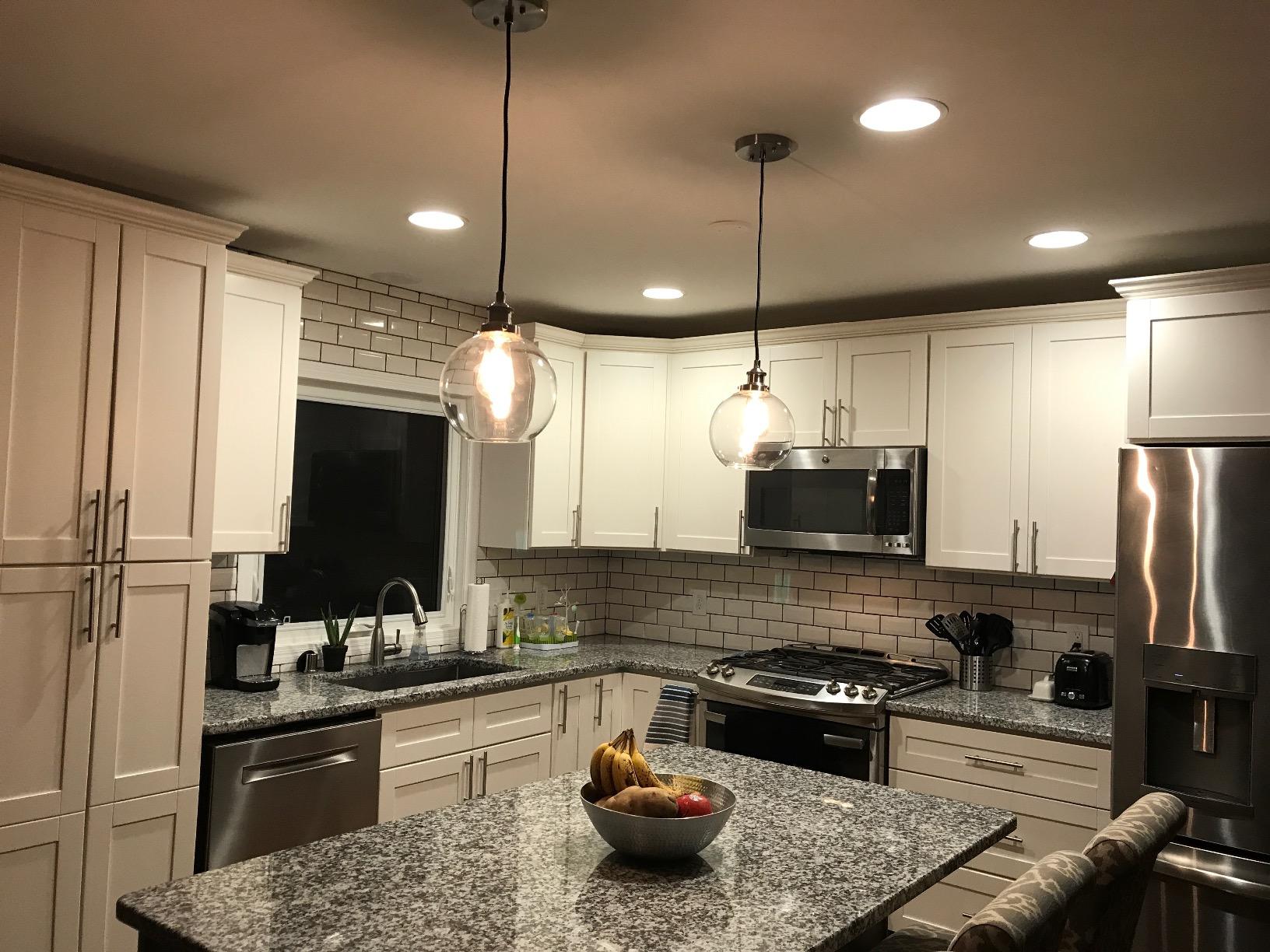 Linea di Liara Primo Large Black and Gold Glass Globe Pendant Light Fixture Farmhouse Pendant Lighting for Kitchen Island Mid Century Modern Ceiling Light Clear Glass Shade, UL Listed customer photo 1