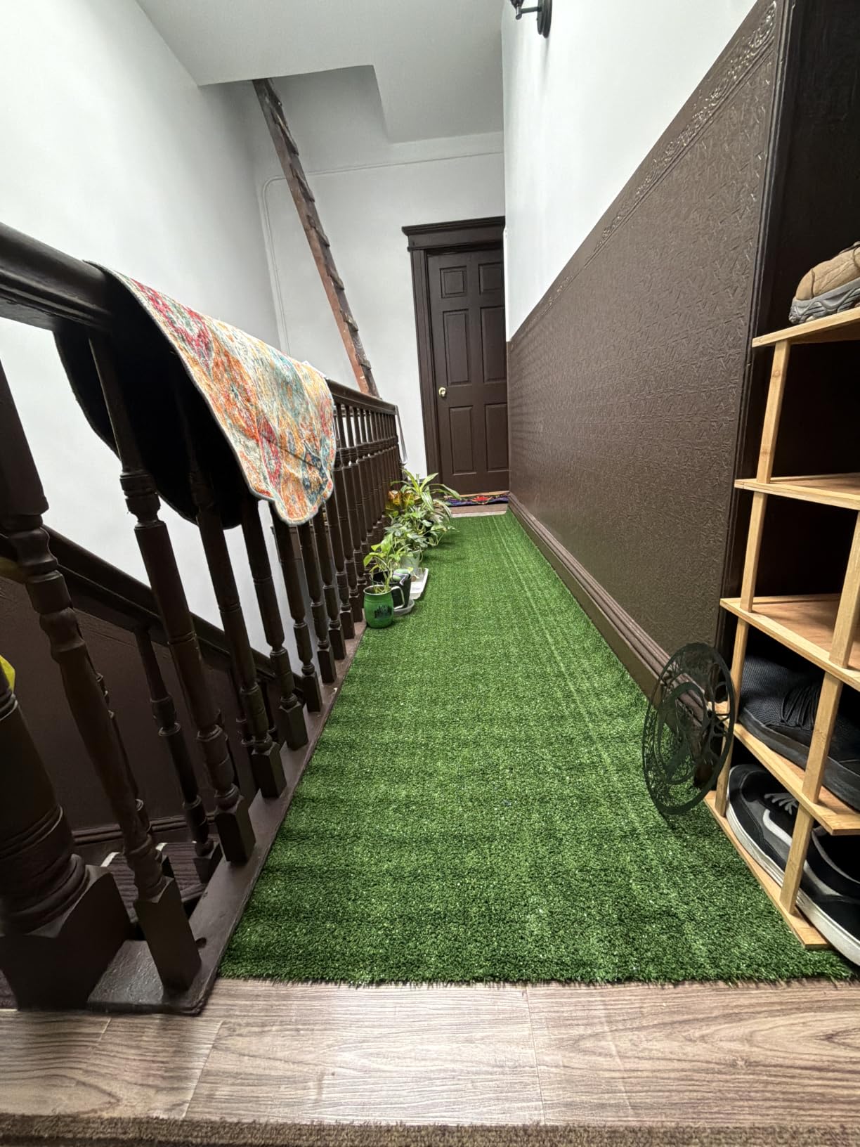 Ottomanson Artificial Grass Outdoor Runner Rug 2'7