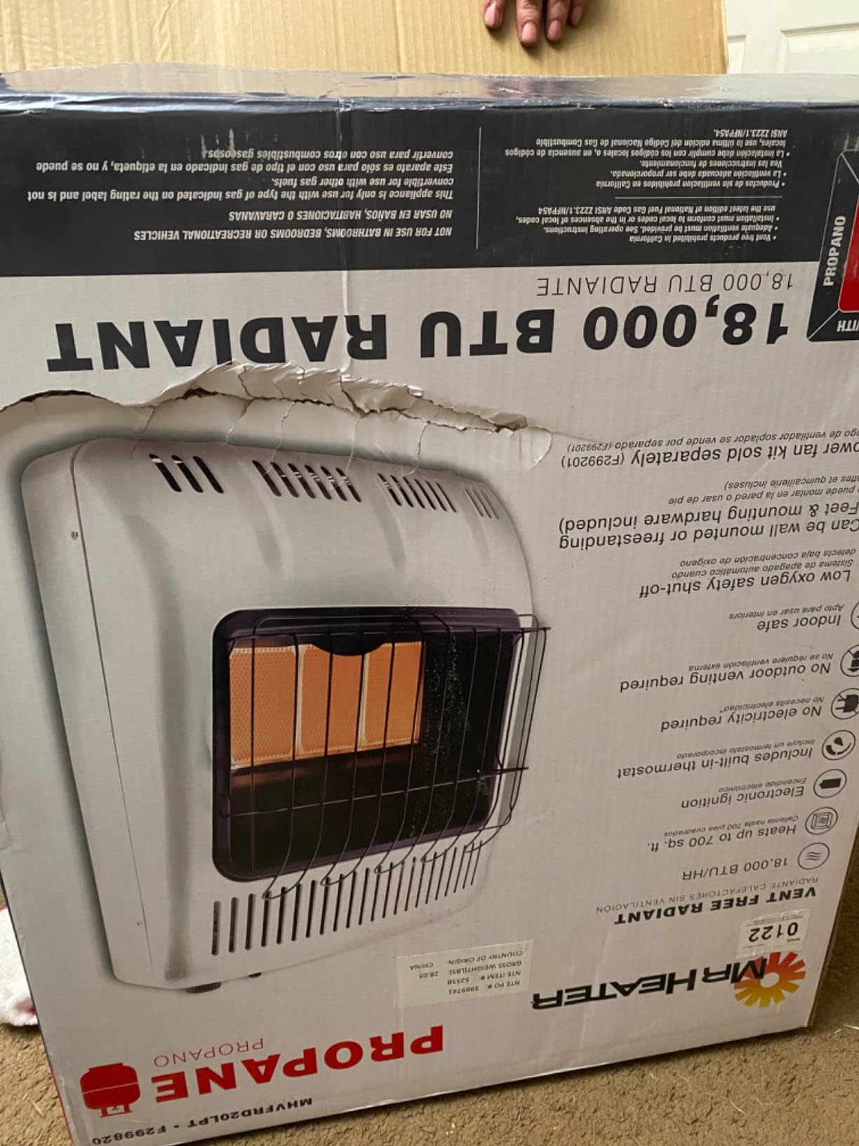 Mr. Heater 18,000 BTU Vent Free Radiant Propane Heater customer photo 1