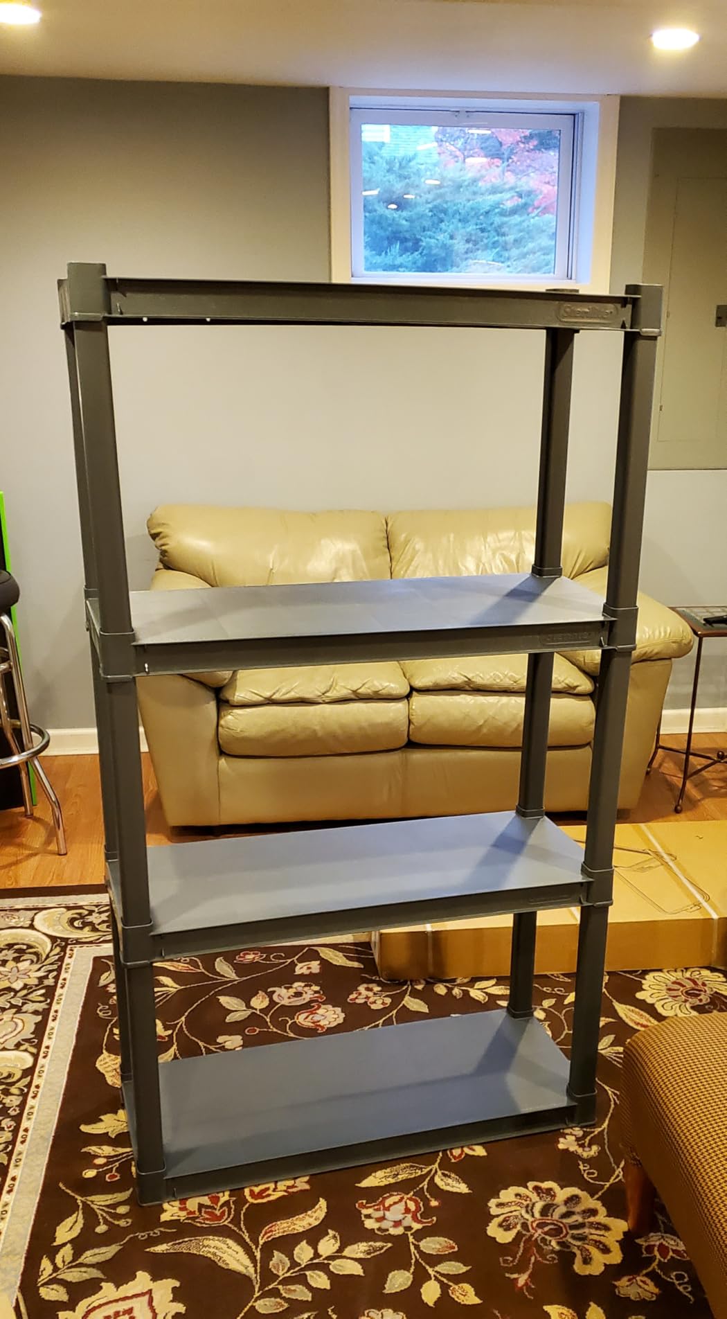 Sterilite 4 Shelf Unit, Heavy-Duty Shelving Storage and Utility Rack - Standing Plastic Organizer Shelves for Kitchen, Bathroom, and Garage customer photo 2