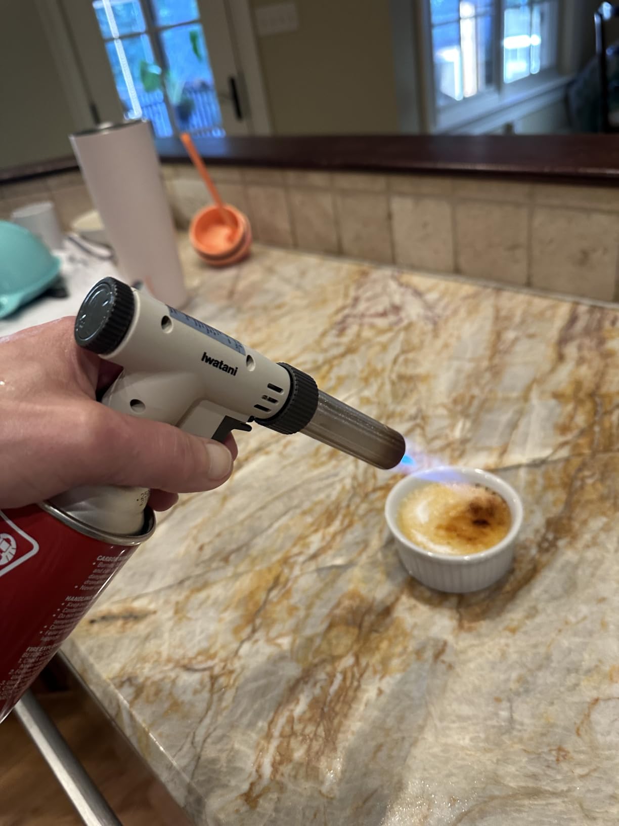 Iwatani PRO2 Culinary Professional Kitchen Butane Torch | Adjustable Flame Shape Strength 2700 F | Sous Vide Crème Brulee Pastries | Anti-flare | Incl. Stabilizing Stand | Butane Fuel Not Included customer photo 1