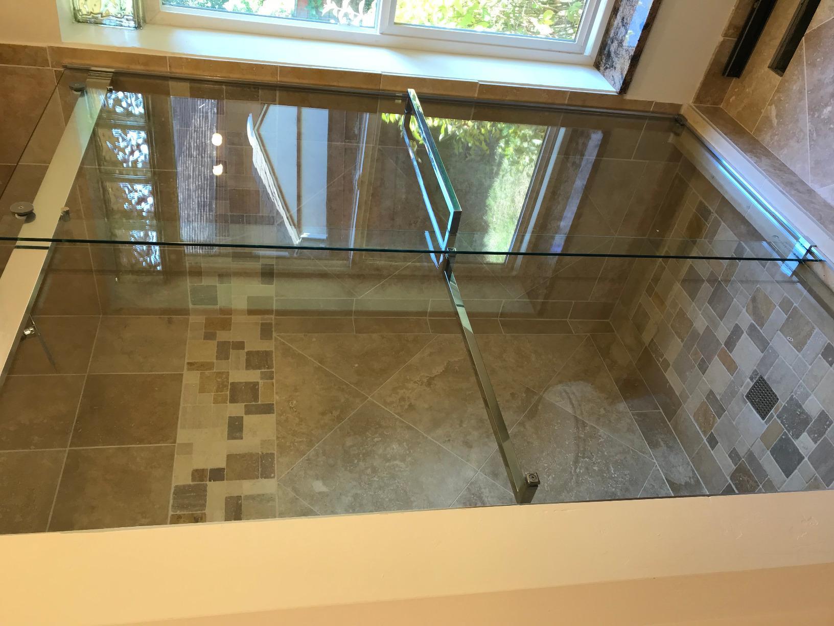 DreamLine Essence Frameless Bypass Sliding Shower Door in Brushed Nickel, 56-60 in Width, 76 in Height, 5/16 in. (8 mm) Certified Clear Tempered Glass, Smooth Gliding Open and Close. SHDR-6360760-04 customer photo 2