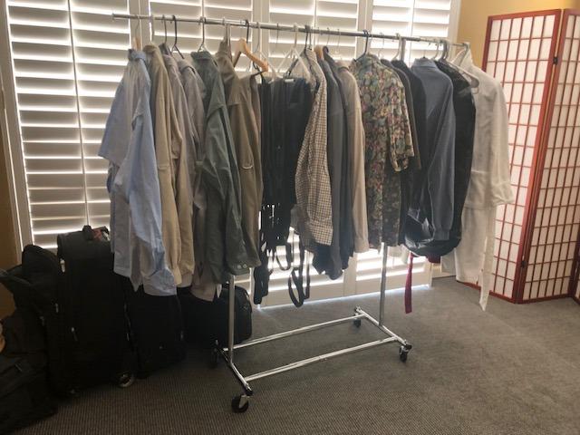 Simple Houseware Heavy Duty Clothing Garment Rack, Chrome | Holds Up to 150 lbs, Extendable Width from 42 to 67 Inches customer photo 1
