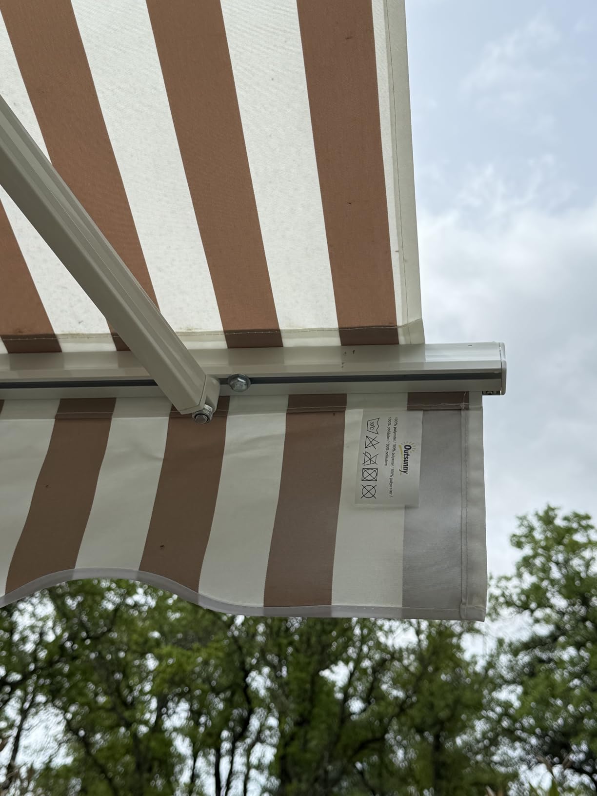 Outsunny 10' x 8' Patio Retractable Awning with Crank Handle Beige | Manual Patio Awnings, Sunshade Shelter, UV & Water-Resistant Fabric, Aluminum Frame, for Deck Balcony Yard customer photo 1