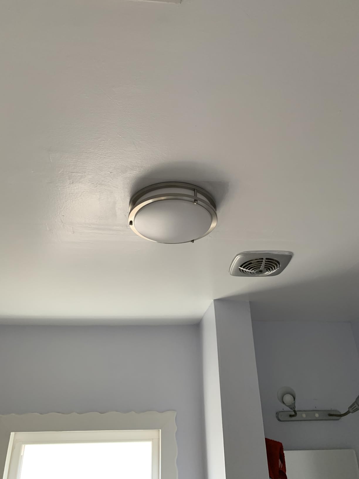 hykolity 13 inch Flush Mount LED Ceiling Light Fixture, 5CCT | 2700K/3000K/3500K/4000K/5000K Adjustable Ceiling Lights, Brushed Nickel Saturn Dimmable Lighting for Kitchen, ETL Listed customer photo 2