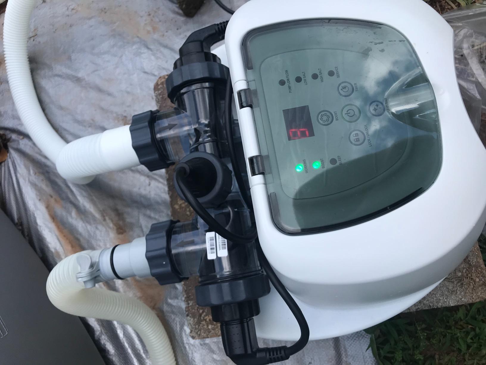 INTEX Krystal Clear QS1200 Saltwater Swimming Pool Chlorine System - For Above Ground Pools up to 15,000 Gal customer photo 2