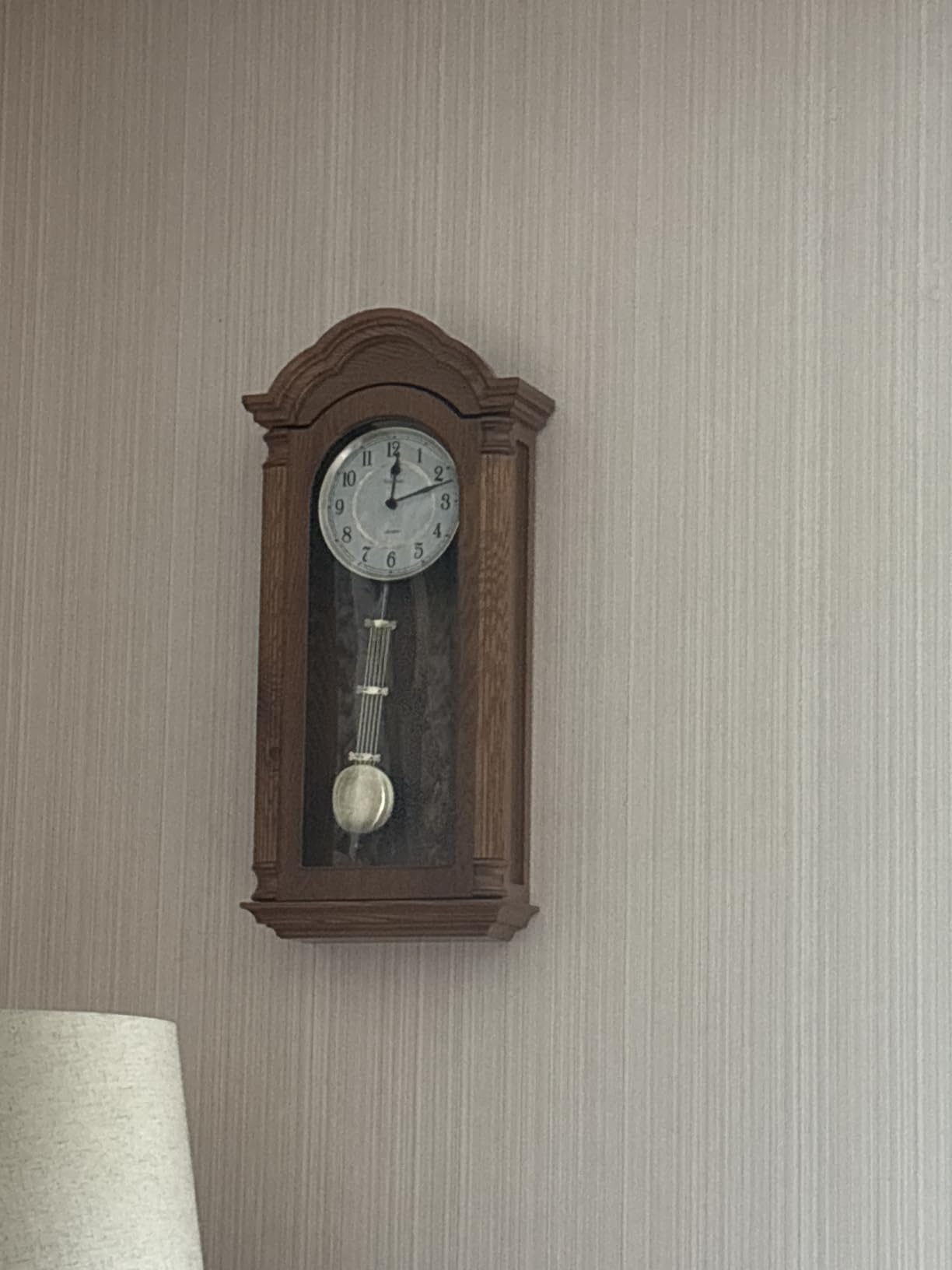 Pendulum Wall Clock, Large Hanging Wooden Grandfather Wall Clock, Quiet | Real Wood Clock 27x11, Non-Chiming Battery Operated with Pendulum, Living Room Decor, Office, Entryway, Home Decor Gift customer photo 1