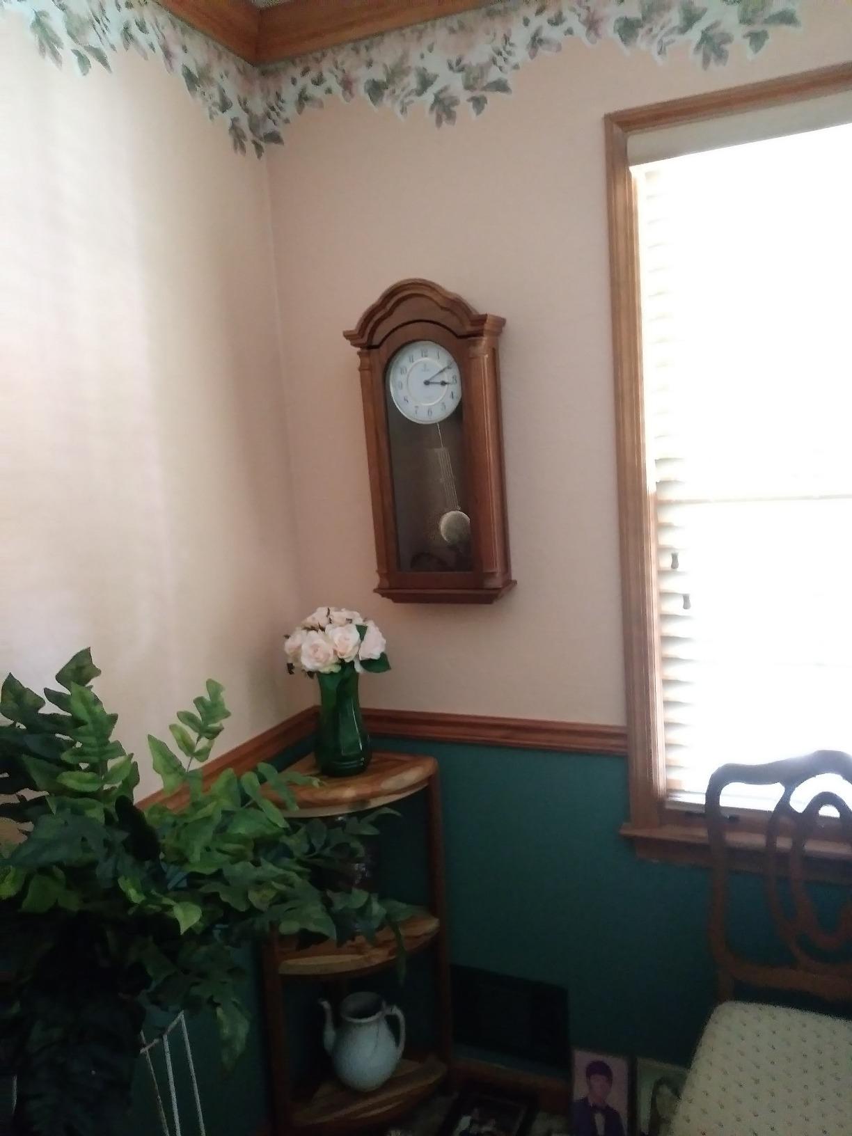 Pendulum Wall Clock, Large Hanging Wooden Grandfather Wall Clock, Quiet | Real Wood Clock 27x11, Non-Chiming Battery Operated with Pendulum, Living Room Decor, Office, Entryway, Home Decor Gift customer photo 2