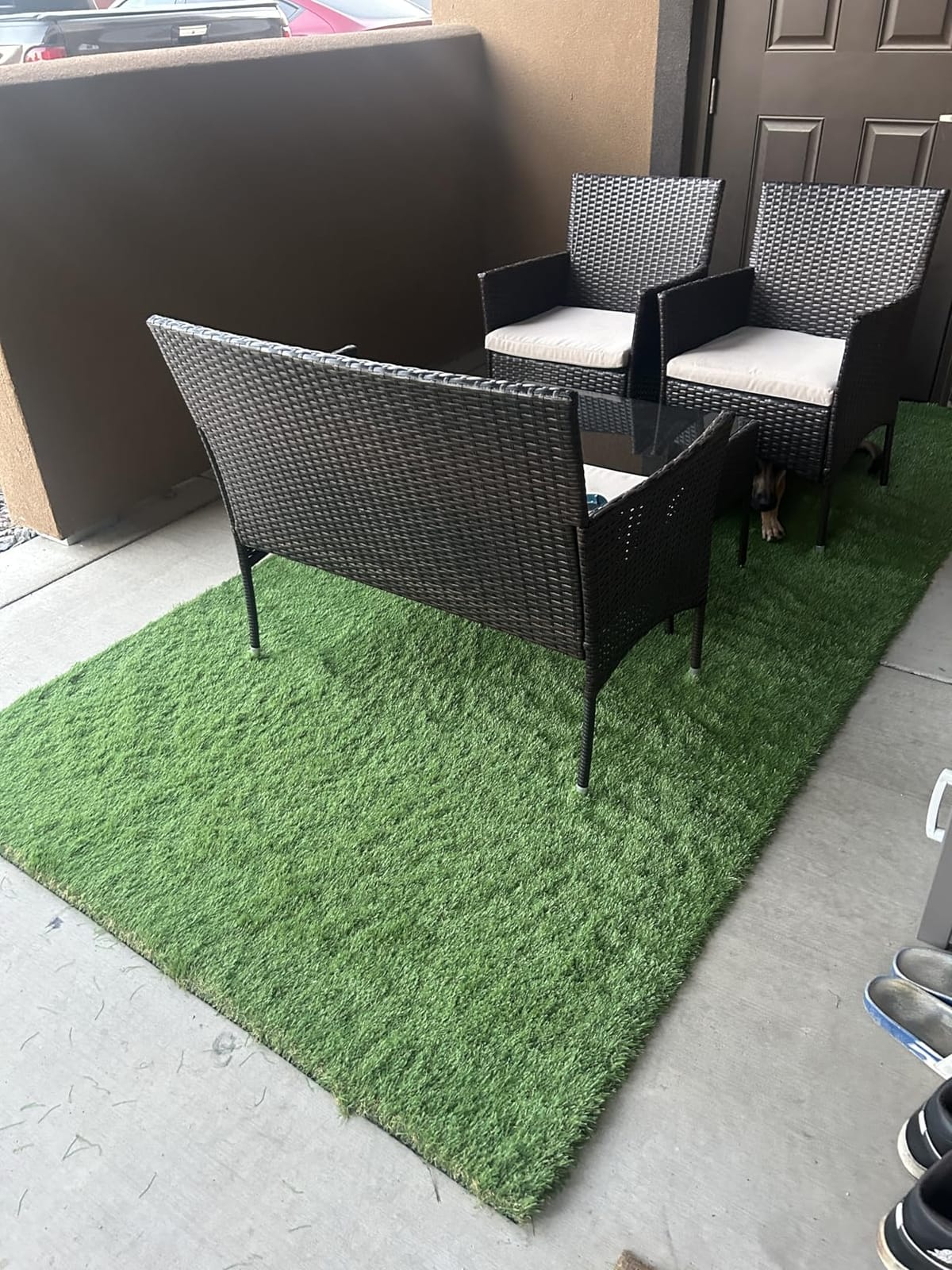 SunVilla SV7'X13' Realistic Indoor/Outdoor Artificial Grass/Turf 7 FT X 13 FT (91 Square FT) customer photo 1