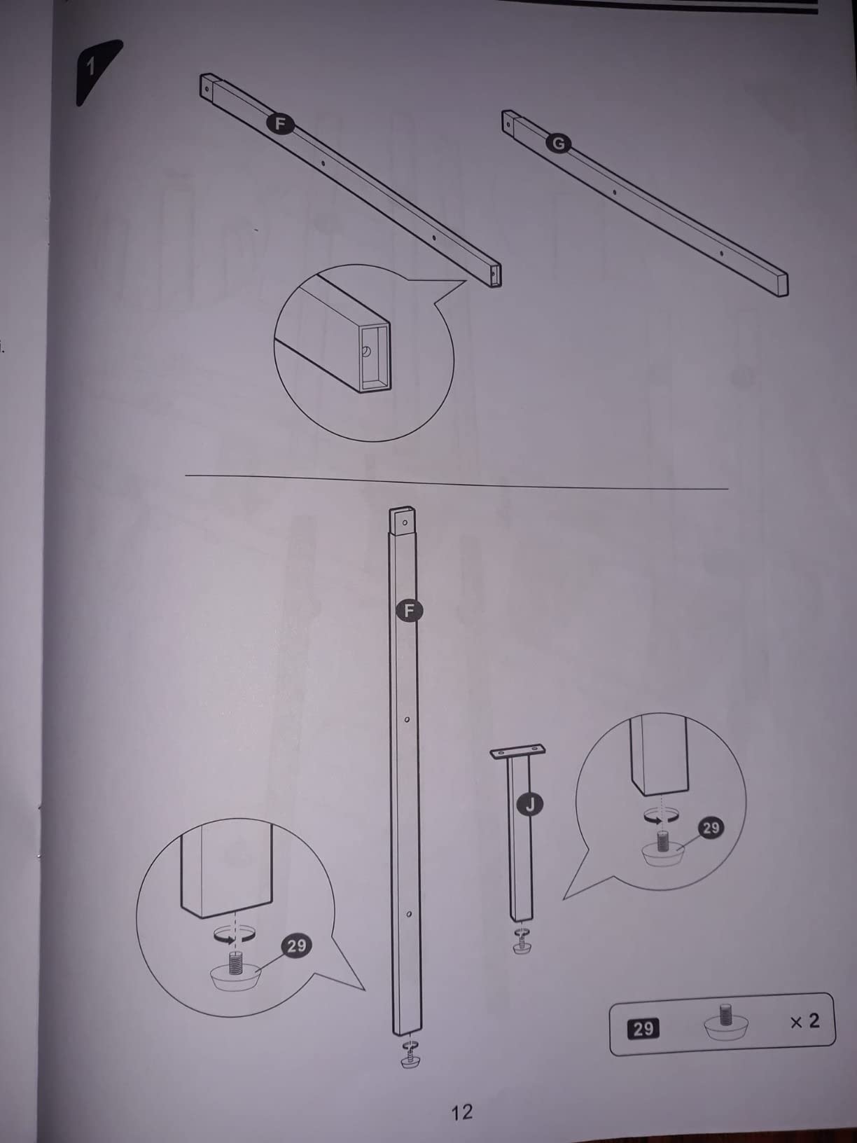 VASAGLE 4-Tier Corner Shelf Stand, Modern Ladder Shelf | Plant Stand for Living Room, Office, Kitchen, Rustic Brown and Matte Black, BARNET Collection ULLS34X customer photo 1