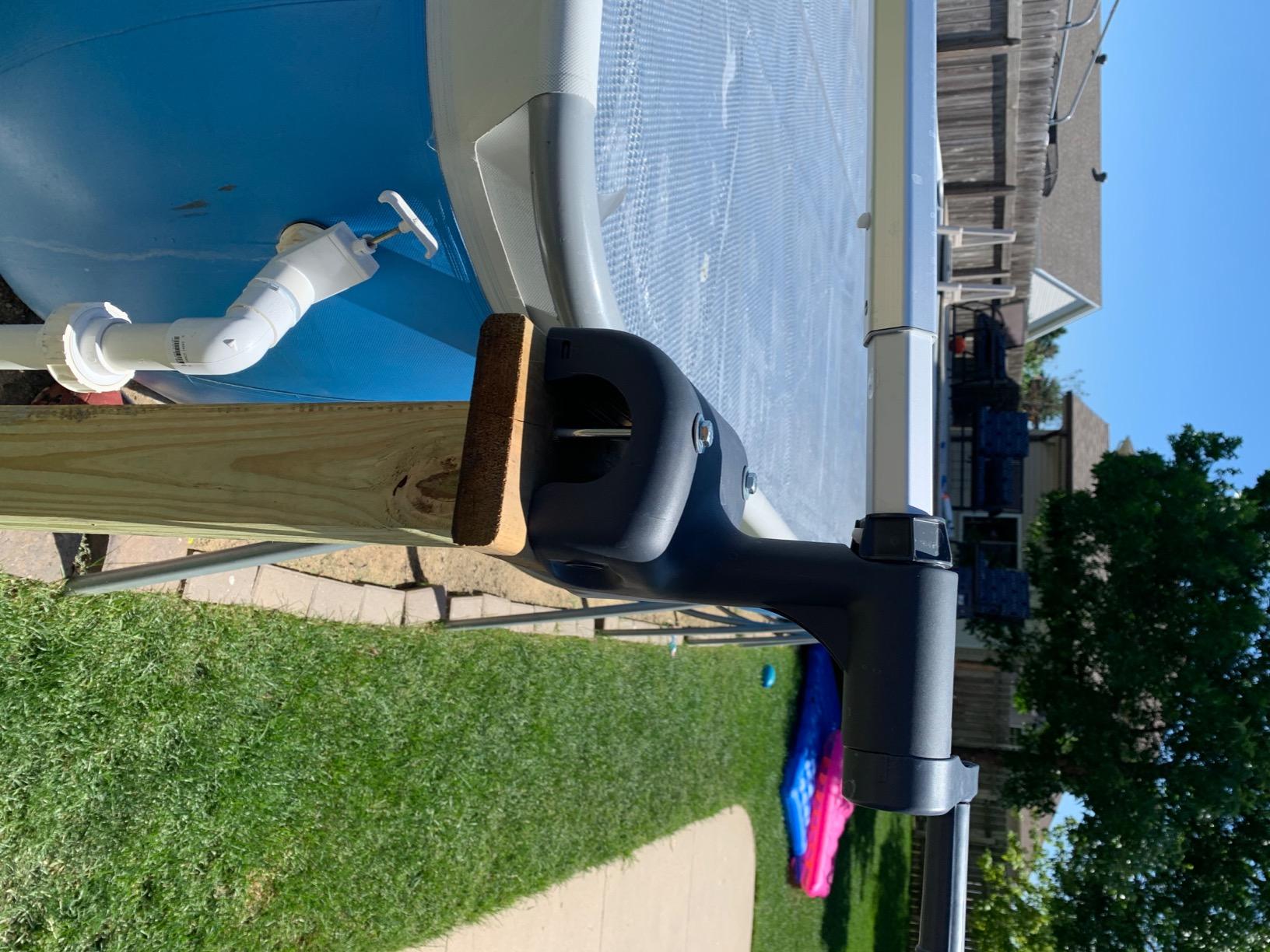 Intex Heavy Duty Solar Above Ground Pool Cover Reel Aluminum Adjustable with Locking Mechanism for Rectangle Frame Pool, Cover Not Included customer photo 2