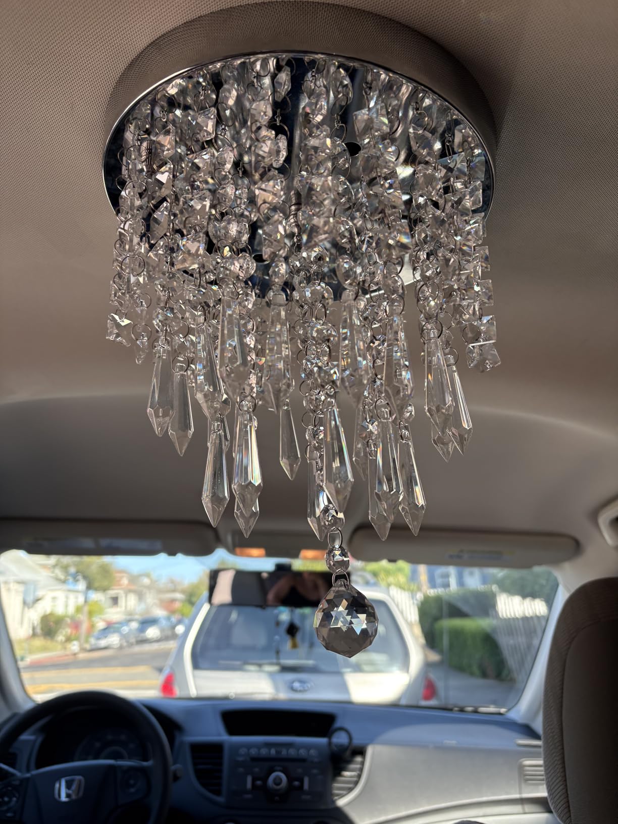 lifeholder Mini Chandelier, Crystal Chandelier Lighting, 2 Lights, Flush Mount Ceiling Light, H10.4'' x W8.66'' Modern Chandelier Lighting Fixture for Bedroom, Hallway, Bar, Kitchen, Bathroom customer photo 2