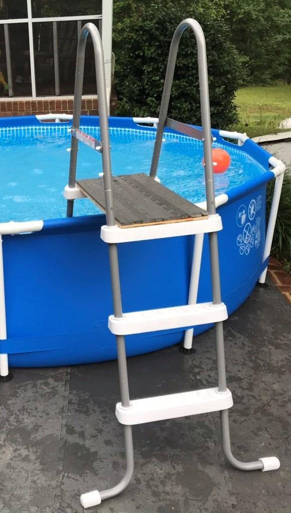 INTEX Steel Frame Pool Ladder for 42in Depth Above Ground Swimming Pools (28065E) customer photo 2