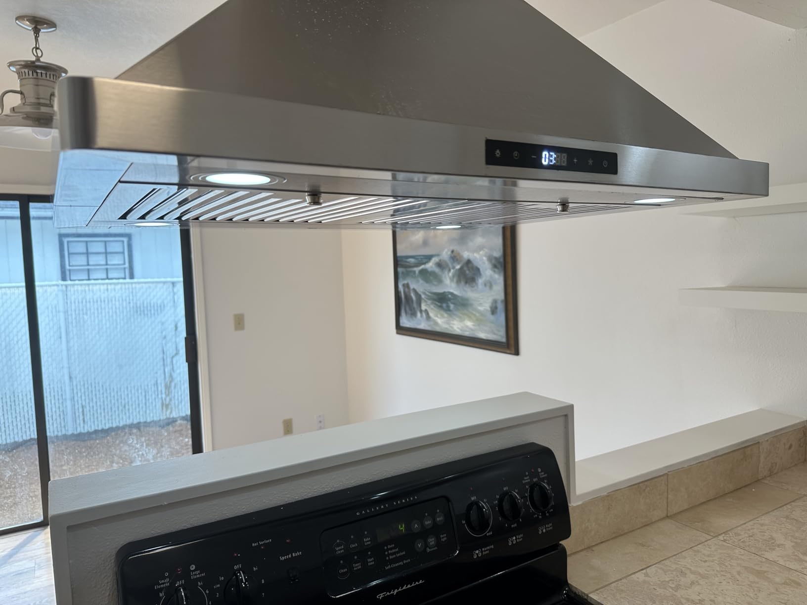 30 in. Lumin Coll 380 CFM Ducted Island Range Hood, LED, Stainless Steel | Cosmo COS-63ISS75 Soft Touch Controls, 3 Fan Speeds, Permanent Dishwasher-Safe Baffle Filters, Timer and Clock customer photo 1
