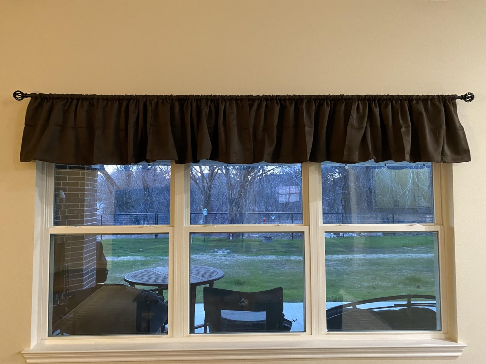 H.VERSAILTEX Blackout Valances for Windows, Navy Blue Short Window Valance Curtains for Living Room/Bedroom/Bathroom Privacy Decorative Rod Pocket Kitchen Valances, 2 Panels, 52
