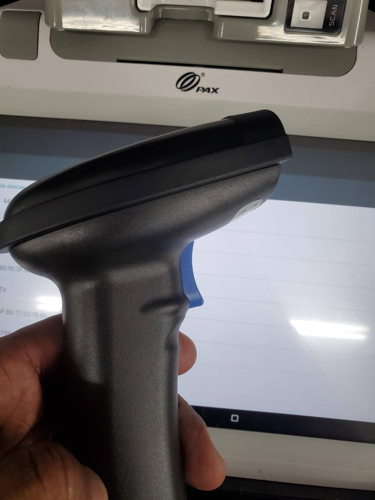 NETUM Bluetooth Barcode Scanner, Support 2.4G Wireless & Bluetooth & Wired | Connect Smart Phone, Tablet, PC, CCD Bar Code Reader Work with Windows, Mac,Android (NT-1228BC) customer photo 1