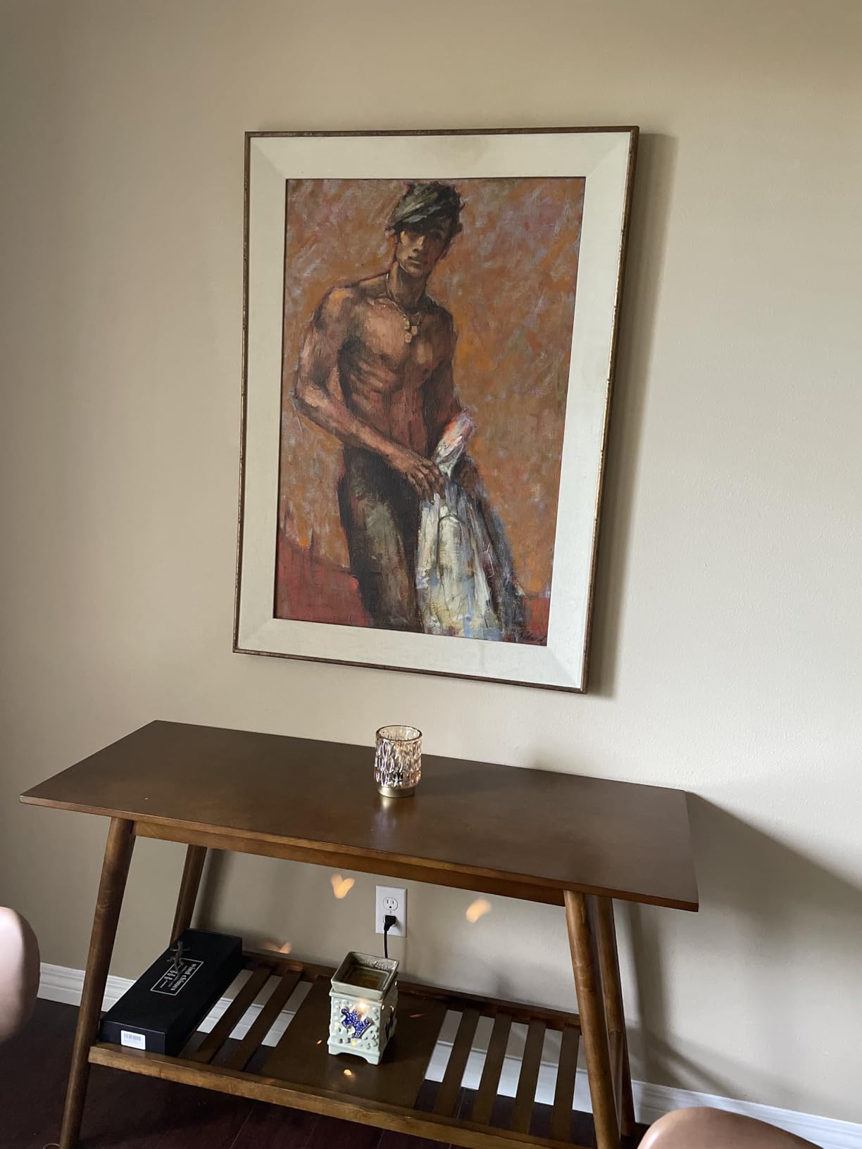 Linon Melissa Mid-Century Modern Walnut Console Table customer photo 1