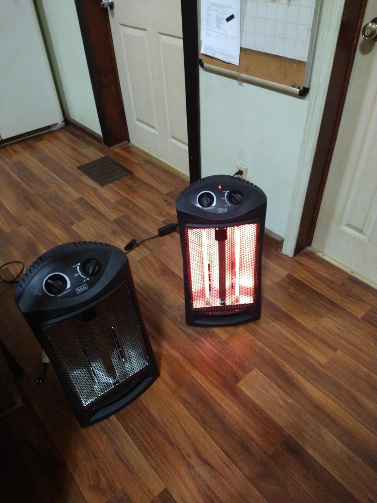BLACK+DECKER Infrared Radiant Quartz Tower Heater, BHTI06, Black, 1500W Personal Space Heater with Adjustable Thermostat, 2 Settings, For Home and Office, Safety Overheat Protection customer photo 1