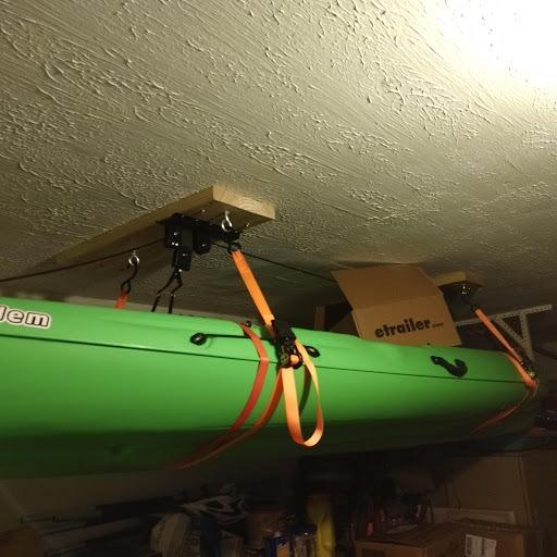 Bike Lift Hoist for Garage Ceiling, Heavy Duty Ceiling Mountain Bicycle Hanger Pulley Rack 100 lb Capacity customer photo 1